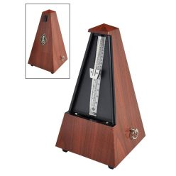   845111 Wittner Maelzel metronome, pyramid shaped, plastic casing, without bell, satin mahogany