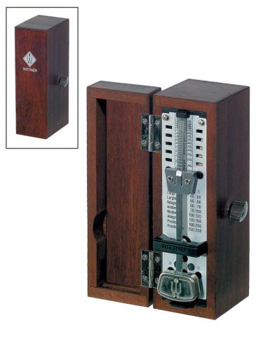 880210 Wittner Taktell Super Mini metronome, wooden casing, without bell, mat, mahogany-colored