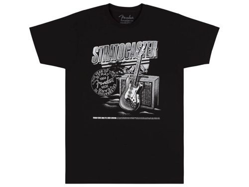 9101292397 Fender Clothing T-Shirts Stratocaster 70th Anniversary, tee, black, S