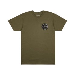   9101293397 Fender Clothing T-Shirts Stratocaster 70th Anniversary badge tee, olive, S