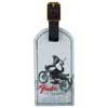 9106101003 Fender  vintage ad luggage tag, motorcycle rider