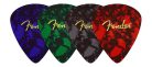 9106109000 Fender  pick shaped coasters, multi-coloured with logo, 4 pcs,