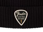 9106111707 Fender Clothing Headwear pick patch ribbed beanie, black