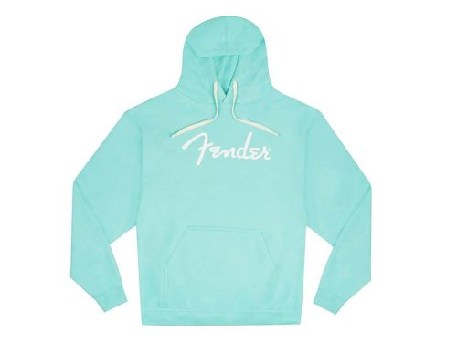 9113100306 Fender  Clothing spaghetti logo hoodie, daphne blue, S