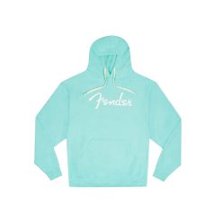   9113100406 Fender  Clothing spaghetti logo hoodie, daphne blue, M