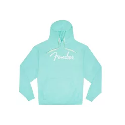   9113100506 Fender  Clothing spaghetti logo hoodie, daphne blue, L