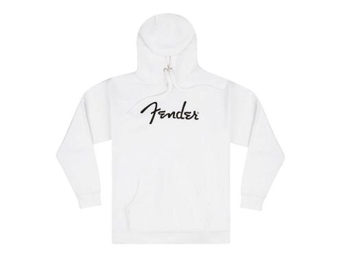 9113103406 Fender  Clothing spaghetti logo hoodie, olympic white, M