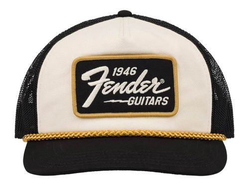 9122421201 Fender Clothing Headwear 1946 gold braid hat, cream/black