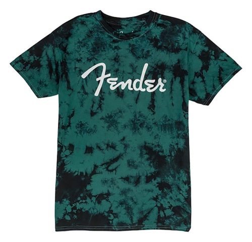 9122421306 Fender Clothing T-Shirts tie-dye logo t-shirt, blue, S