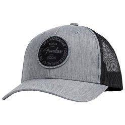   9122421501 Fender Clothing Headwear Stratocaster 70th Anniversary badge hat, gray heather, one size