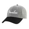 9190121000 Fender Clothing Headwear Hipster dad hat, gray and black, one size fits most