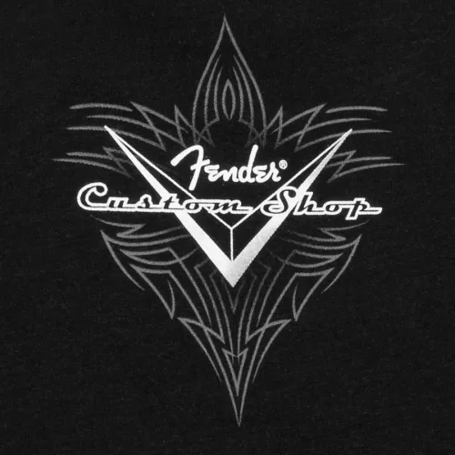 9191359606 Fender  Custom Shop pinstripe T-Shirt, black, XL