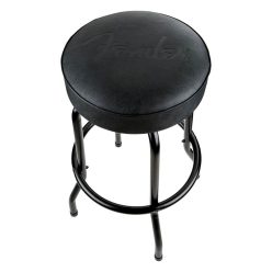   9192022002 Fender  embossed black logo barstool, black/black, 30"