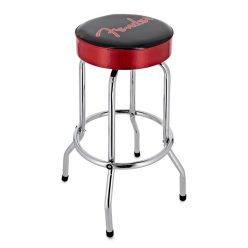   9192022003 Fender  red sparkle logo barstool, black/red sparkle 30"