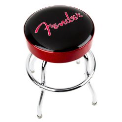   9192022004 Fender  red sparkle logo barstool, black/red sparkle, 24"