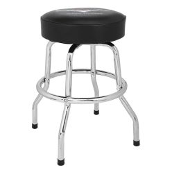   9192022005 Fender  Custom Shop chevron logo barstool, black/chrome, 24"