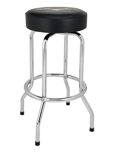 9192022006 Fender  Custom Shop chevron logo barstool, black/chrome, 30"