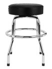 9192022012 Fender  spaghetti logo pick pouch barstool, black/chrome, 24"