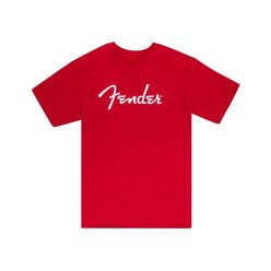   9192401306 Fender Clothing T-Shirts spaghetti logo t-shirt, dakota red, S