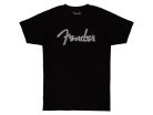 9192411306 Fender Clothing T-Shirts spaghetti wavy checker logo t-shirt, black, S