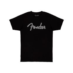   9192411306 Fender Clothing T-Shirts spaghetti wavy checker logo t-shirt, black, S
