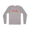 9192522306 Fender Clothing T-Shirts spaghetti logo l/s t-shirt, heather gray, S