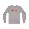 9192522306 Fender Clothing T-Shirts spaghetti logo l/s t-shirt, heather gray, S