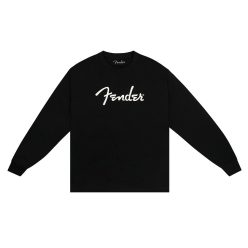   9192523606 Fender  spaghetti logo long sleeve T-shirt, black, XL