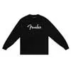 9192523806 Fender  spaghetti logo long sleeve T-shirt, black, XXL