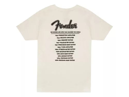 9192822506 Fender Clothing T-Shirts world tour t-shirt, vintage white, L