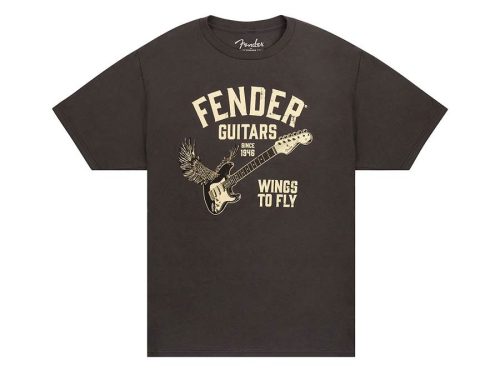 9192828406 Fender  Wings To Fly T-Shirt, vintage black, M