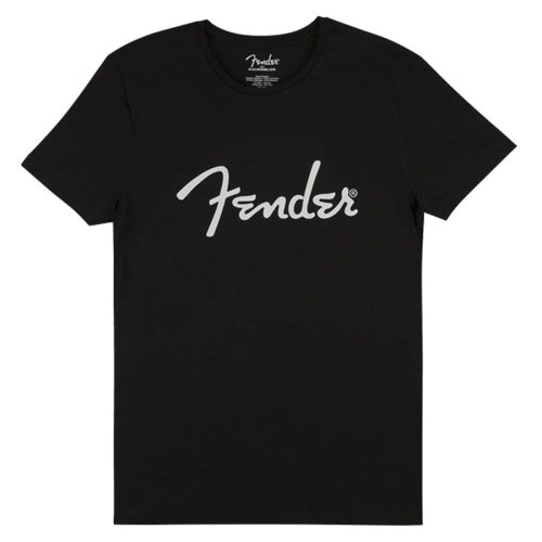 9193010501 Fender Clothing T-Shirts spaghetti logo men's tee, black, S