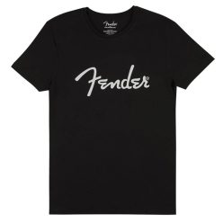   9193010502 Fender Clothing T-Shirts spaghetti logo men's tee, black, M