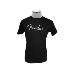   9193010503 Fender Clothing T-Shirts spaghetti logo men's tee, black, L