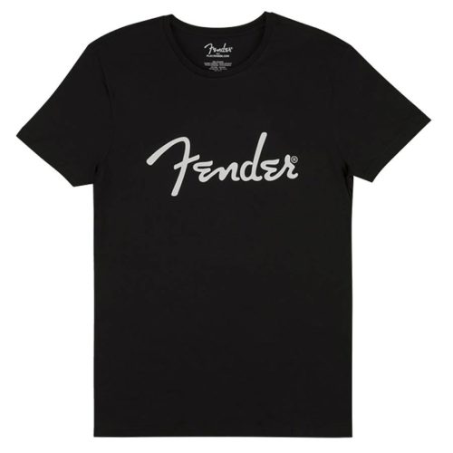 9193010505 Fender Clothing T-Shirts spaghetti logo men's tee, black, XXL