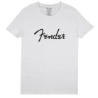 9193010506 Fender Clothing T-Shirts spaghetti logo men's tee, white, S