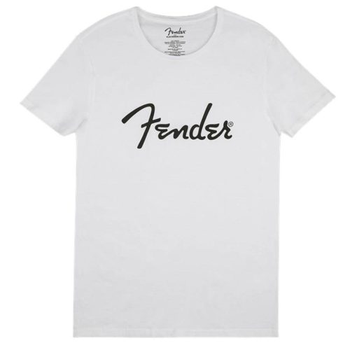 9193010506 Fender Clothing T-Shirts spaghetti logo men's tee, white, S