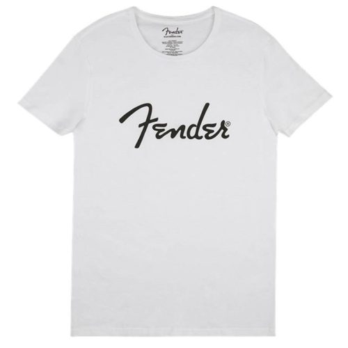 9193010507 Fender Clothing T-Shirts spaghetti logo men's tee, white, M