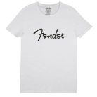 9193010510 Fender Clothing T-Shirts spaghetti logo men's tee, white, XXL