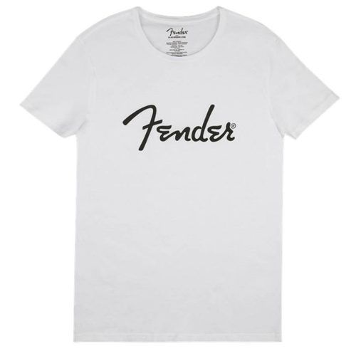 9193010510 Fender Clothing T-Shirts spaghetti logo men's tee, white, XXL