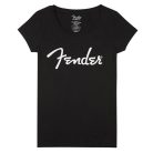 9193020502 Fender Clothing T-Shirts spaghetti logo women's tee, black, M