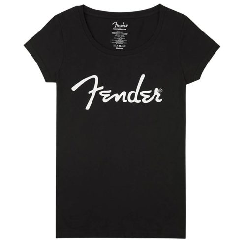 9193020503 Fender Clothing T-Shirts spaghetti logo women's tee, black, L