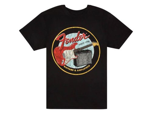 9193122306 Fender Clothing T-Shirts 1946 guitars & amplifiers t-shirt, vintage black, S