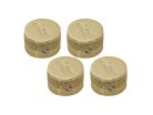 9221022000 Gretsch Genuine Replacement Part knob, most Gretsch models, "G" logo, set of 4 pieces, gold