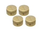 9221028000 Gretsch Genuine Replacement Part knob, most Gretsch models, "G" Arrow, set of 4 pieces, gold