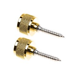   9221029000 Gretsch Genuine Replacement Part strap buttons, most Gretsch guitars, w/ mounting hardware, 2 pieces, gold