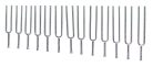 924440-13 Wittner  13- piece tuning fork set, chromatic c1-c2, 924-series, 4x8 mm., square