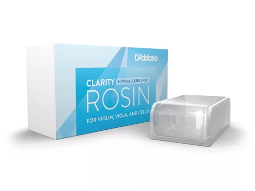 9250-EA D'Addario  rosin for violin, viola, cello, oblong in case, hypoallergenic