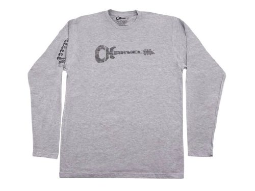 9925727706 Charvel Clothing T-Shirts LS headstock longsleeve, grey, XL