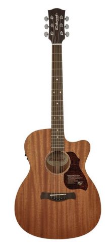 A-50-CE Richwood Master Series handmade auditorium OOO guitar, solid mahogany & mahogany, satin finish, cutaway, Fishman Isys+